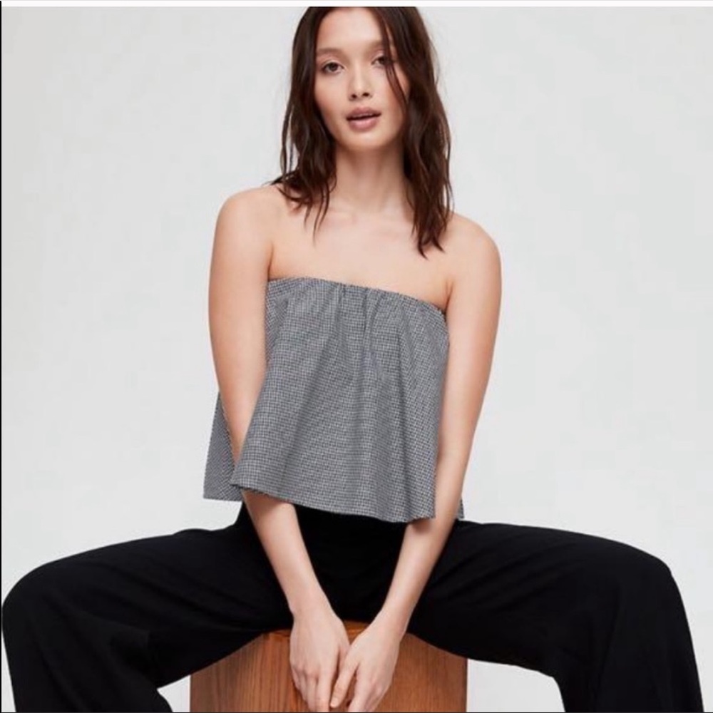Aritzia Babaton Eckerd Gingham Tube Top